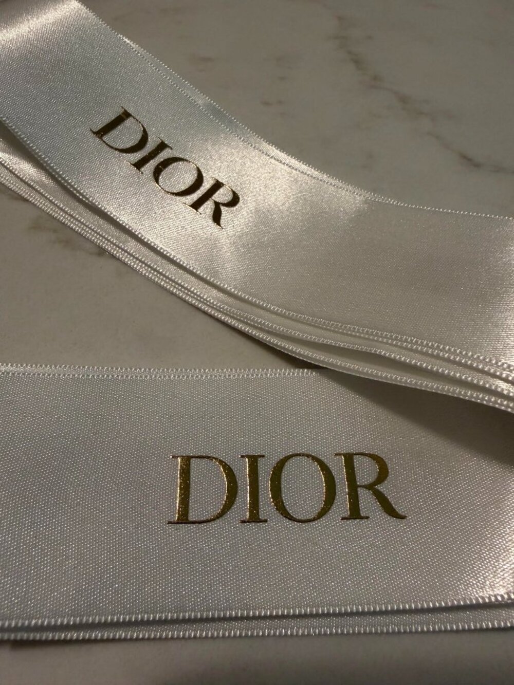 Dior White Logo Ribbon NEW